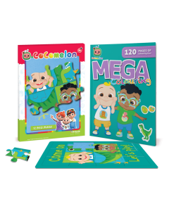 Cocomelon 120Pg Colouring Book & 12Pce Puzzle Bundle