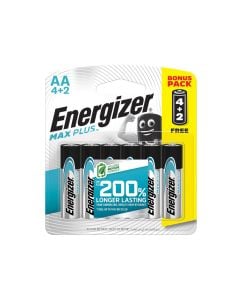 Energizer Max Plus AA Batteries, Alkaline, 6 Pack