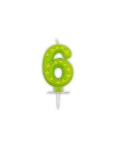 Candles Birthday Number 6