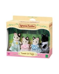 Sylvanian Family Tuxedo Cat Family