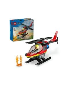 LEGO® City Fire Rescue Helicopter 60411 Building Blocks Toy Set (85 Pieces)