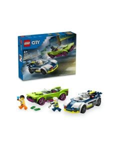 LEGO® City Police Car and Muscle Car Chase 60415 Building Blocks Toy Set (213 Pieces)