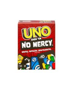 UNO Show ‘em No Mercy Card Game for Kids, Adults & Family Parties and Travel With Extra Cards, Special Rules and Tougher Penalties.