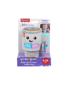 Fisher-Price Baby & Toddler Toy Laugh & Learn Wake Up & Learn Coffee Mug with Lights Music & Learning for Infants Ages 6+ Months