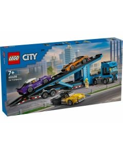 LEGO® City Car Transporter Truck with Sports Cars Playset, 4 Vehicle Toys for Ages 7 and over 60408
