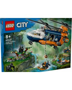 LEGO® City Jungle Explorer Helicopter at Base Camp Toy Adventure Playset for Ages 8 and over 60437