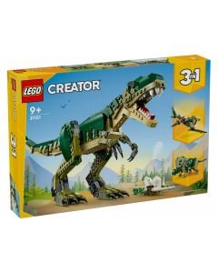 LEGO® Creator 3in1 T. rex Dinosaur Toy for Kids to Rebuild into a Triceratops or Pterodactyl 31151