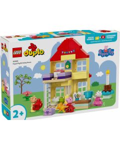 LEGO® DUPLO® Peppa Pig Birthday House Playset, Build-and-Rebuild Learning Toy for Preschoolers 10433