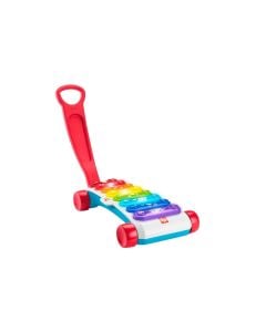 Fisher-Price Giant Light-Up Xylophone, pretend musical instrument electronic pull toy with educational songs for baby and toddlers
