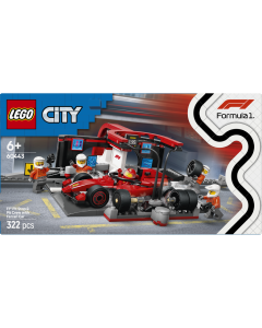 LEGO® City F1® Pit Stop & Pit Crew with Ferrari Car Racing Vehicle Toy 60443