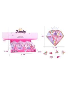 Diamond Jewellery Box W/Unicorns & Jewls