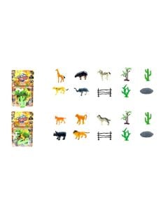 5Cm Wild Animals 14Pc In B/C 2 Astd