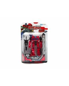 Transformer Red W/Sword Robot In Blister