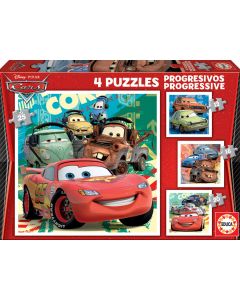 Multi 4Pk Cars Puzzle